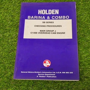 Holden Barina & Combo SB Series Checking Procedures Main Group J C14SE Overhead  - Picture 1 of 5