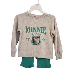 NWT Minnie Mouse Girls Sweatshirt Shorts Set Disney Disneyworld 5T - Picture 1 of 7