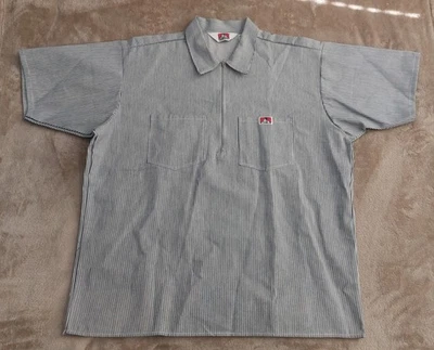 Винтажная рубашка на молнии 90-х Ben Davis Hickory в полоску | сделано в США | XL - Изображение 1 из 4