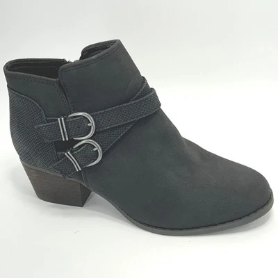 LifeStride Size 6.5 Blaire Black Buckle Ankle Boots NEW Womens - Image 1 of 4