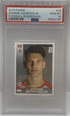 Panini Fútbol Bundesliga 2019 Dominik Szoboszlai Rookie RC #24 PSA 10 Fútbol Foto 1 de 2
