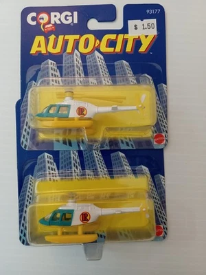 two 1993 Corgi Auto City #93177 (1993 Mattel) James Bond 007 Helicopter (Sealed) - Image 1 of 2