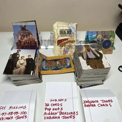 THE YOUNG INDIANA JONES CHRONICLES Gran Lote de Tarjetas, 3D, Pop Outs Mucho Más Como Nuevo Foto 1 de 4