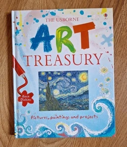 Usborne Art Treasury Pictures Paintings Projects Glossy Pages Hardcover Art Book - Picture 1 of 10