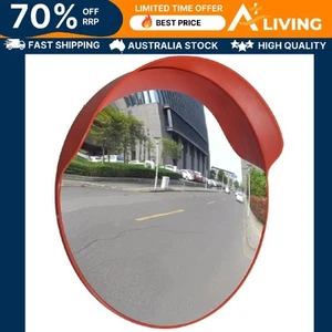 Convex Traffic Mirror PC Plastic Orange 60 cm Safety Road Visibility Outdo 41681 - Picture 1 of 5