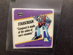 Transformers G1 1985 Milton Bradley TARJETAS DE ACCIÓN STARSCREAM Lema Pegatina - Imagen 1 de 1
