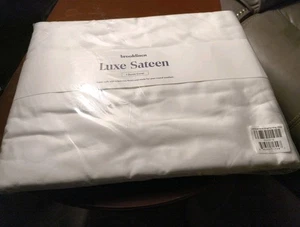 Brookline Luxe Duvet Cover (Full / Queen, White) - Picture 1 of 4