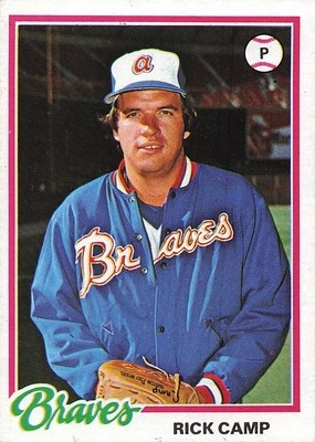 1978 Topps #349 Rick Camp, NM - Image 1 of 2