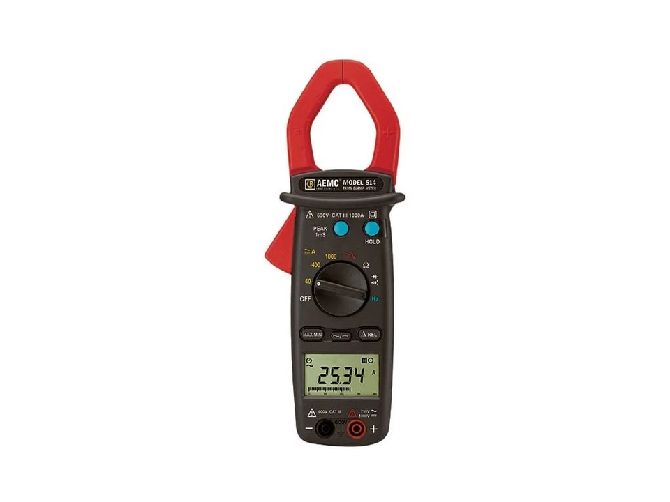 AEMC INSTRUMENTS AEMC 514 - Clamp-On Meter, Jaw 1.575' (40mm)