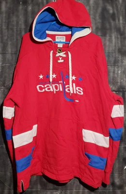 Vintage Washington Capitals CCM NHL Hockey Hoodie Jersey Sweatshirt  Mens 2XL - Image 1 of 4