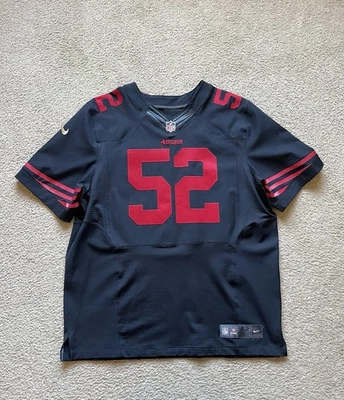San Francisco 49ers Patrick Willis Black Color Rush Nike Elite Jersey 52 2XL - Image 1 of 4