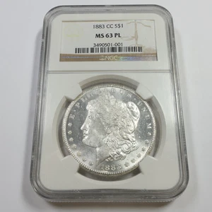 1883 CC CARSON CITY NGC MS63 PL PROOF LIKE Silver Morgan Dollar $1 Coin #55284A - Picture 1 of 3