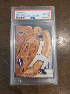 Leaf Statistical Standouts #8 1997 Mike Piazza 612/1000 troquelado PSA 10 POP 13 Foto 1 de 2