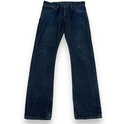 Pantalones de mezclilla rectos Ralph Lauren etiqueta negra para hombre 28 x 30 azul botón mosca lavado oscuro Foto 1 de 4