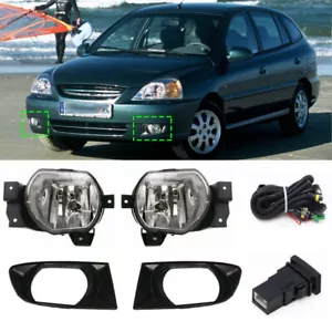 Front Bumper foglamp cover Fog Light For Kia Rio RS 2002 03-06 w/Wiring Switch - Picture 1 of 8