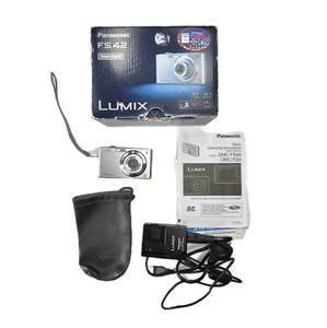 Panasonic Lumix Digital Camera DMC-FS42 Compact 10.1MP Silver Complete In Box - Picture 1 of 16
