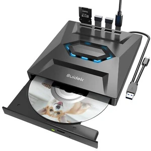 Lecteur CD DVD externe pour ordinateur portable lecteur DVD USB-C graveur CD/... - Afbeelding 1 van 7