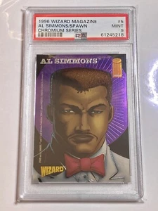 1996 WIZARD MAGAZINE CHROMIUM SERIES SPAWN 5 PSA 9 POP 3 ERROR ENCASED BACKWARDS - Picture 1 of 4