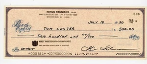Tom Lester "Green Acres " TV signed canceled bank check autograph Eb Dawson - Picture 1 of 2