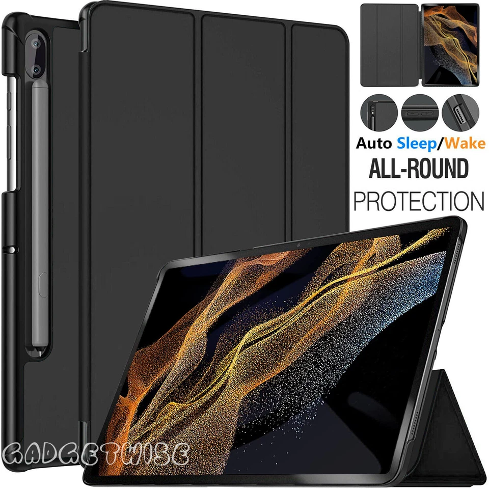 New For Samsung Galaxy Tab S8 Ultra 14.6" Case Smart Stand Leather Magnetic 2022 - Image 1 of 1