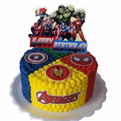 Avengers Cake Topper Acrylic Avengers Cake Topper Superhero Cake Decoration  - image 1 of 2