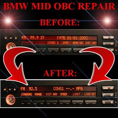 BMW E39 525i 528i 530i 540i M5 MID RADIO STEREO LCD Screen Display Pixel REPAIR - Image 1 of 4