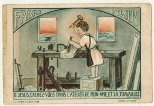 Ancien Chromo-Carmel Notre-Dame-O. jésus,cachez-vous dans l'atelier-R.249 - Foto 1 di 1