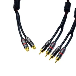 HIFI Cable RCA 2 Female To 4RCA Male Splitter For Two Sets Of Speakers - Picture 1 of 2