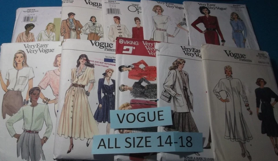 Vogue Patterns ~ All Patterns are Size 14-18 * ~ * ~ * ~ * ~ * Listing 7015 - Image 1 of 1