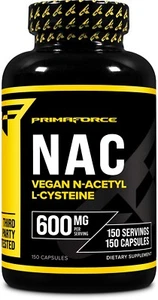 PrimaForce NAC Vegan N-Acetyl L-Cysteine Supplement (600 mg) 150 Capsules - Picture 1 of 5