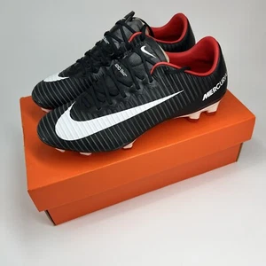 Size 6 Men's Nike Mercurial Vapor XI ACC FG Soccer Black Red 831958-002 - Picture 1 of 7