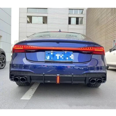 Heckdiffusor für Audi A7 C8 Sline S7 19-24 Glänzend Schwarz Stoßstange mit Tipp - Bild 1 von 4