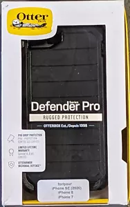 OtterBox Defender Pro Series Case and Holster For iPhone SE(2020-2022)/8/7-Black - Picture 1 of 2