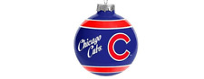 Chicago Cubs Glass Ball Ornament Christmas Tree Holidays MLB