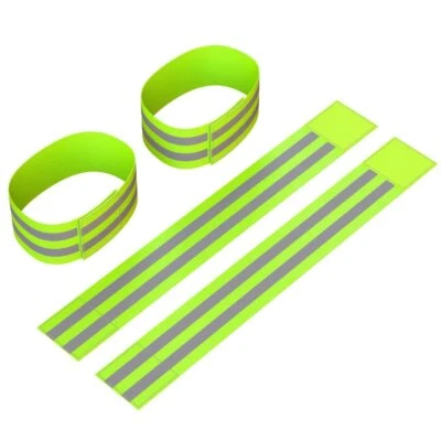 Reflective Ankle Bands 4 Bands/2 Pairs | High Visibility and Safety for Joggi... - Image 1 of 4