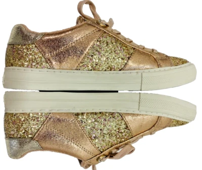 Guess GWLOVEN3 Rosa Oro Rosa Rubor Brillo Tenis Zapatos Mujer 9.5. Foto 1 de 4