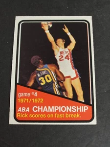 1972-73 Topps Basketball #244 RICK BARRY ABA CHAMPIONSHIP EX TO EX-MT - Picture 1 of 2
