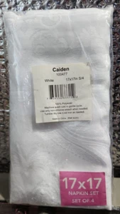 Caiden Elegance Damask Fabric Napkins Set of 4 17" X 17" - Picture 1 of 3