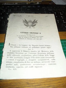 DOCUMENTO ANTICO 7 LUGLIO 1851 BILANCIO PUBBLICA ISTRUZIONE  - Foto 1 di 1