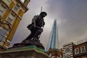 St Saviours War Memorial The Shard Southwark London England Photograph Print - Picture 1 of 1