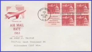 USA3 #C64b ADDR HOUSE OF FARNAM FDC BKLT5 Plane & Capitol - Picture 1 of 1