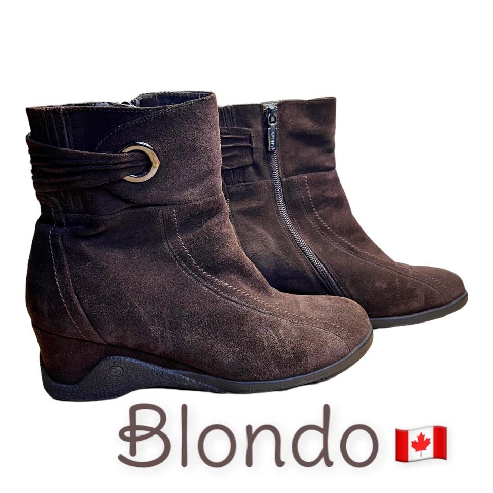 BLONDO 8 Brown  Ankle Boots Waterproof Suede Leather Bootie Winter Outdoors - Image 1 of 4