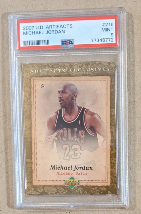 2007 UPPER DECK ARTIFACTS #216 MICHAEL JORDAN PSA 9 MINT  - Image 1 of 2
