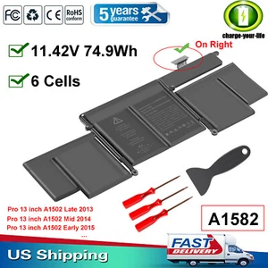 ✅LOT A1582 A1502 Battery for MacBook Pro 13''A1502 Late 2013 Mid 2014 Early 2015 - Picture 1 of 15