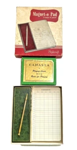 De colección Magnet-O Pad Stylecraft Canasta 1950 Caja Lápiz Score Pad Reglas - Imagen 1 de 9