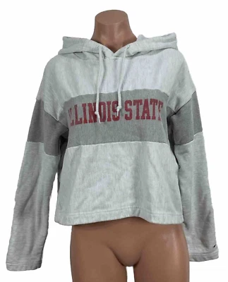 Champion University Sudadera con Capucha Recortada Tejido Inverso Illinois State Sudadera con Capucha para Mujer Foto 1 de 4