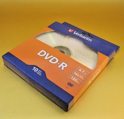 DVD-R 10-PACK Verbatim 4.7GB 16x 120min NEW SEALED - Image 1 of 3