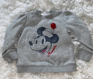Gap Disney Minnie Mouse Sweatshirt 5T Toddler Kids Gray Red - Picture 1 of 6