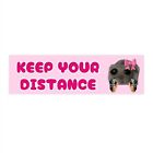 Keep Your Distance lustige traurige Hamster-Meme-Aufkleber, Führerschein-Aufkleber