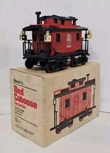 Vintage Jim Beam Decanter Red Caboose Train Car New Jersey Central and Box EMPTY - Picture 1 of 13
